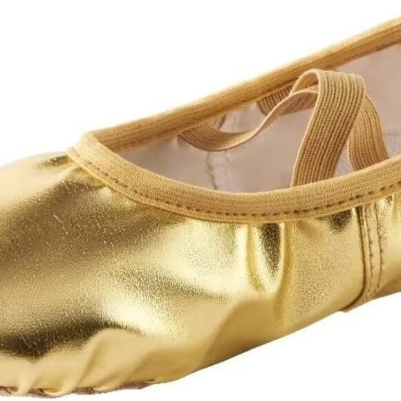 PU Leather Ballet Shoes Women Split-Sole Dance Flats for Beginners - Picture 1 of 6
